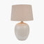 Greta Natural and Cream Textured Ceramic Table Lamp