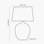 Greta Natural and Cream Textured Ceramic Table Lamp