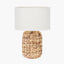 Zadi Natural Plaited Tall Water Hyacinth Table Lamp