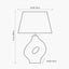 Ulla Monochrome Organic Ceramic Table Lamp