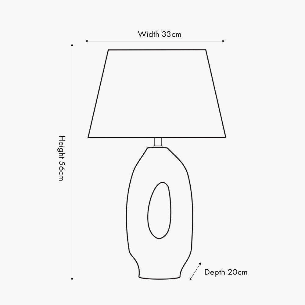 Laila Natural Organic Tall Ceramic Table Lamp