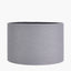 Ophelia Small Mercurial Glass Table Lamp Base with Lino 30cm Steel Grey Self Lined Linen Cylinder Lampshade