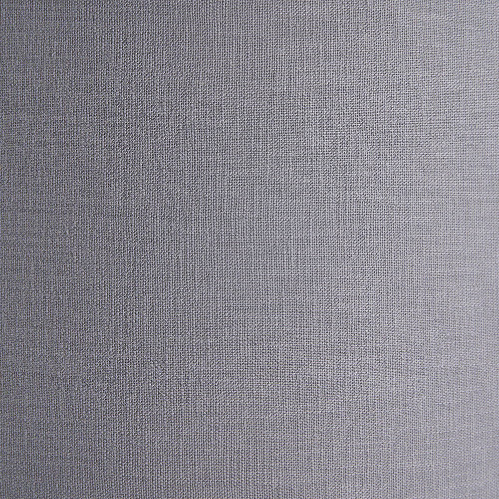 Ophelia Small Mercurial Glass Table Lamp Base with Lino 30cm Steel Grey Self Lined Linen Cylinder Lampshade