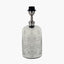 Ophelia Small Mercurial Glass Table Lamp Base with Lino 30cm White Self Lined Linen Cylinder Lampshade
