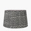 Ophelia Small Grey Bubble Glass Table Lamp Base with Vienna 35cm Black Chevron Mushroom Pleat Lampshade