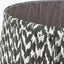 Ophelia Small Grey Bubble Glass Table Lamp Base with Vienna 35cm Black Chevron Mushroom Pleat Lampshade