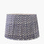 Ophelia Small Grey Bubble Glass Table Lamp Base with Vienna 35cm Blue Chevron Mushroom Pleat Lampshade