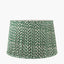 Ophelia Small Grey Bubble Glass Table Lamp Base with Vienna 35cm Forest Green Chevron Mushroom Pleat Lampshade