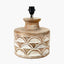 Kingsbury White Wash Large Carved Wood Table Lamp