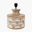 Kingsbury White Wash Large Carved Wood Table Lamp