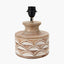 Kingsbury White Wash Carved Wood Table Lamp Base with Edward 30cm Pistachio Green Linen Cylinder Lampshade