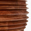 Pembury Brown Wash Large Turned Wood Table Lamp Base with Lars 40cm Black Ikat Patterned Cylinder Lampshade