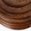 Pembury Brown Wash Turned Wood Table Lamp Base with Harry 30cm Ivory Cotton Mix Cylinder Lampshade