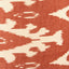 Pembury Brown Wash Turned Wood Table Lamp Base with Lars 30cm Cinnamon Ikat Patterned Cylinder Lampshade