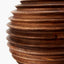 Pembury Brown Wash Turned Wood Table Lamp Base with Lars 30cm Racing Green Ikat Patterned Cylinder Lampshade