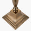 Canterbury Antique Brass Metal Table Lamp Base with Lino 40cm Cream Self Lined Linen Cylinder Lampshade