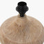 Taika White Wash Textured Wood Table Lamp Base with Lino 40cm Cinnamon Self Lined Linen Cylinder Lampshade