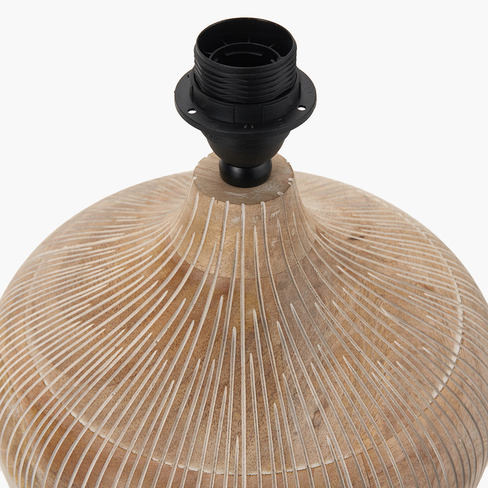 Taika White Wash Textured Wood Table Lamp Base with Lino 40cm Grey Self Lined Linen Cylinder Lampshade