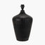 Taika Antique Black Textured Wood Table Lamp