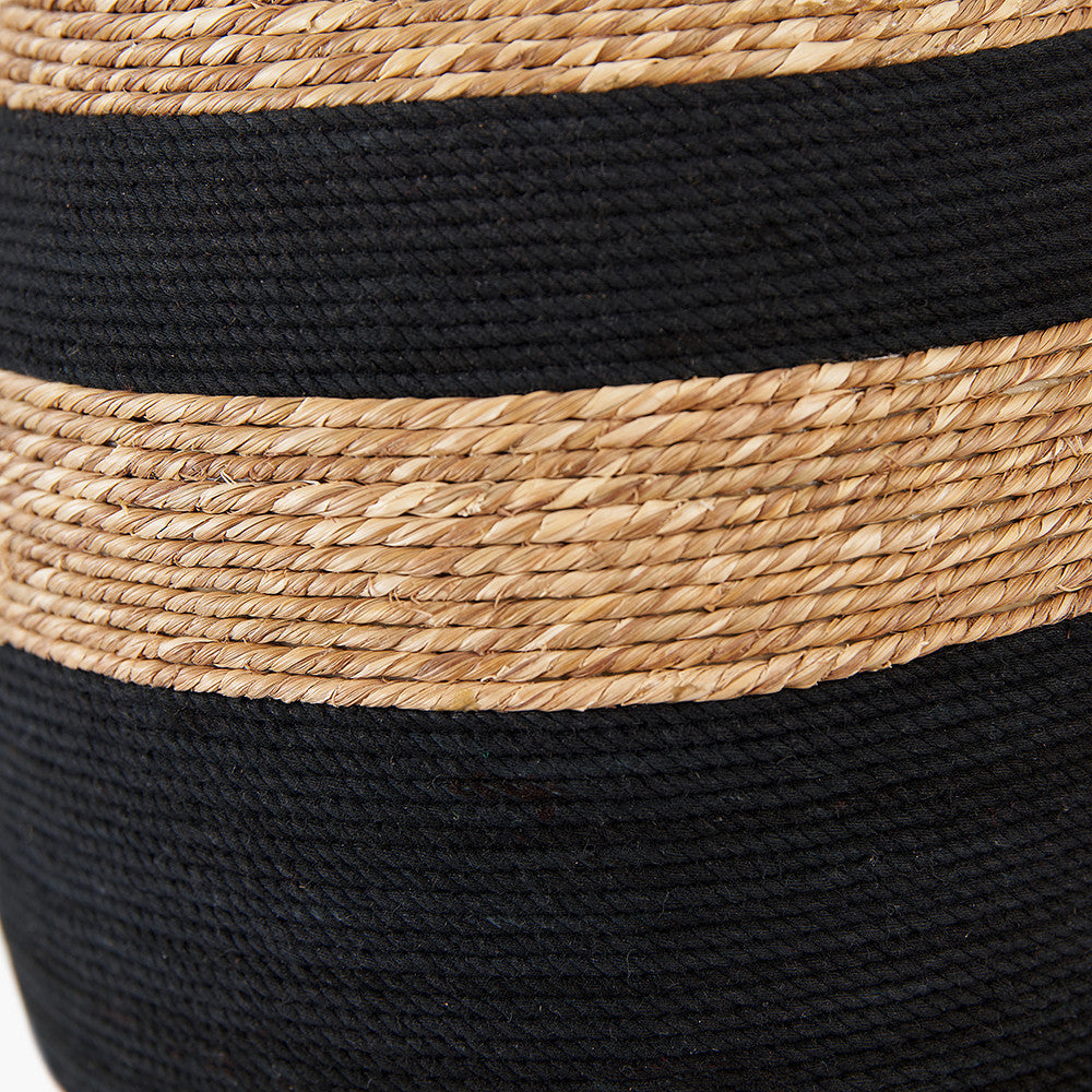 Kalutara Black and Natural Sea Grass Tall Table Lamp