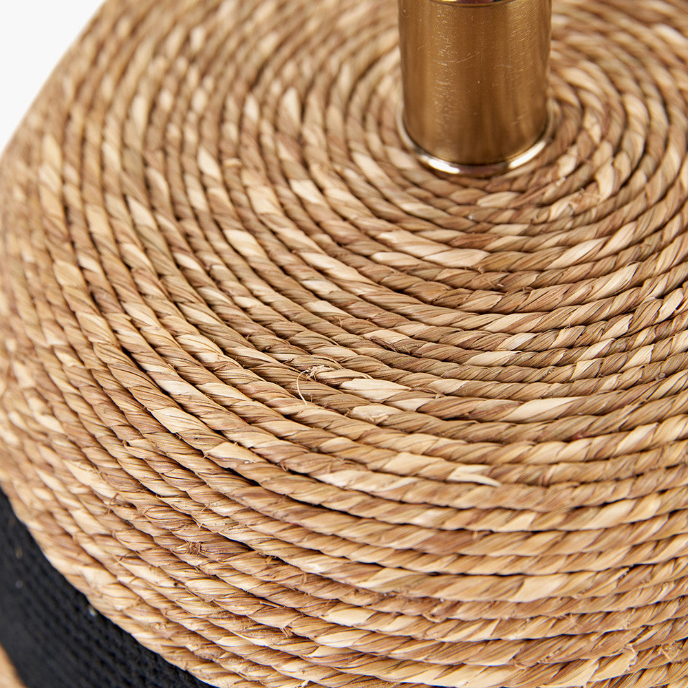 Kalutara Black and Natural Sea Grass Tall Table Lamp