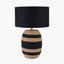 Kalutara Black and Natural Sea Grass Tall Table Lamp