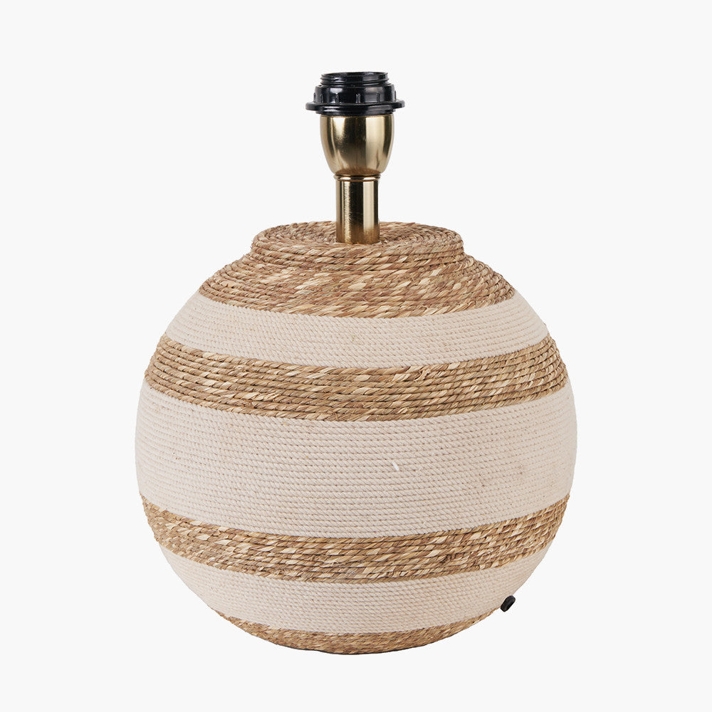 Talalla Cream and Natural  Sea Grass Round Table Lamp