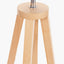 Whitby Natural Wood Tapered 4 Post Table Lamp Base with Edward 35cm Pistachio Green Linen Cylinder Lampshade