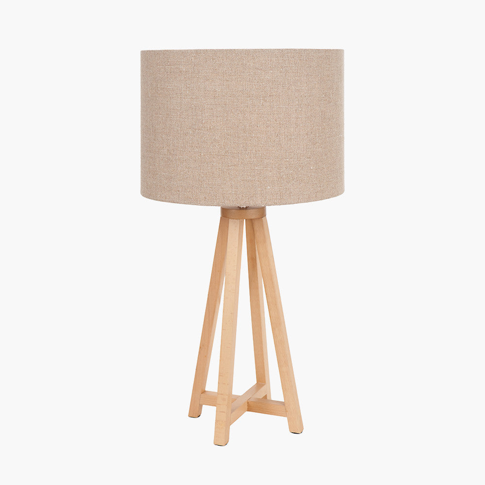 Whitby Natural Wood Tapered 4 Post Table Lamp Base