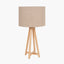 Whitby Natural Wood Tapered 4 Post Table Lamp Base