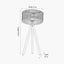 Rabanne Slatted Black Wood Tripod Table Lamp