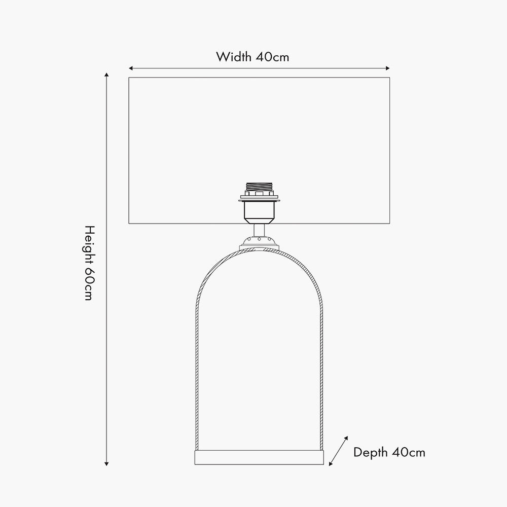 Cloche Clear Glass and Silver Table Lamp