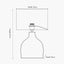 Caswell Black Rattan Cloche Table Lamp