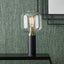 Florence Black Metal and Glass Table Lamp