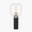 Florence Black Metal and Glass Table Lamp