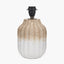 Amalia Natural Ombre Textured Stoneware Table Lamp Base with Winston 30cm White Handloom Tapered Lampshade