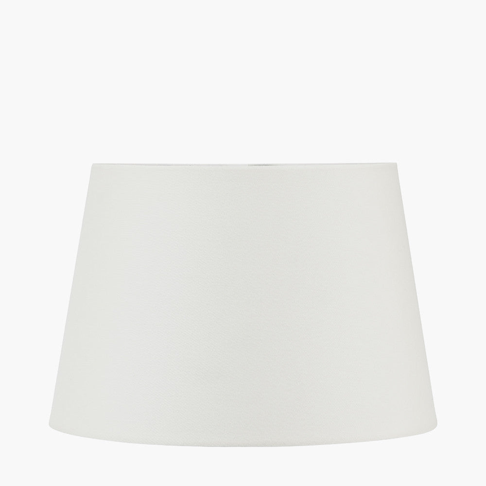 Amalia Natural Ombre Textured Stoneware Tall Table Lamp Base with Adelaide 35cm Ivory Tapered Cotton Mix Lampshade