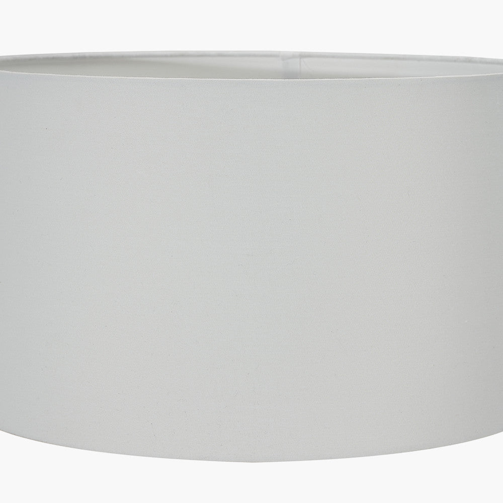 Amalia Natural Ombre Textured Stoneware Tall Table Lamp Base with Harry 35cm Ivory Cotton Mix Cylinder Lampshade