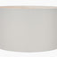 Amalia Natural Ombre Textured Stoneware Tall Table Lamp Base with Harry 35cm Ivory Cotton Mix Cylinder Lampshade
