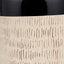 Lotta Black and Natural Stoneware Table Lamp Base with Lino 35cm Black Self Lined Linen Cylinder Lampshade