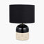 Lotta Black and Natural Stoneware Table Lamp Base