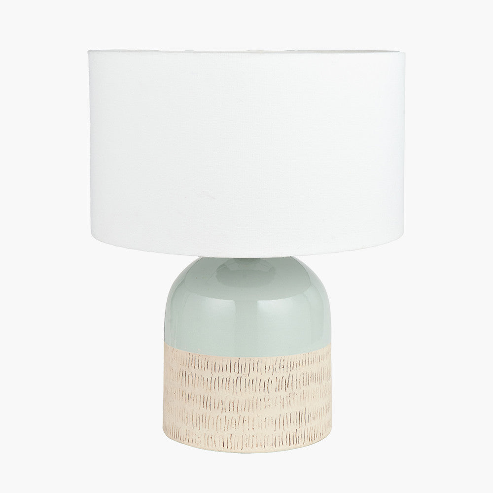 Lotta Duck Egg and Natural Stoneware Table Lamp Base