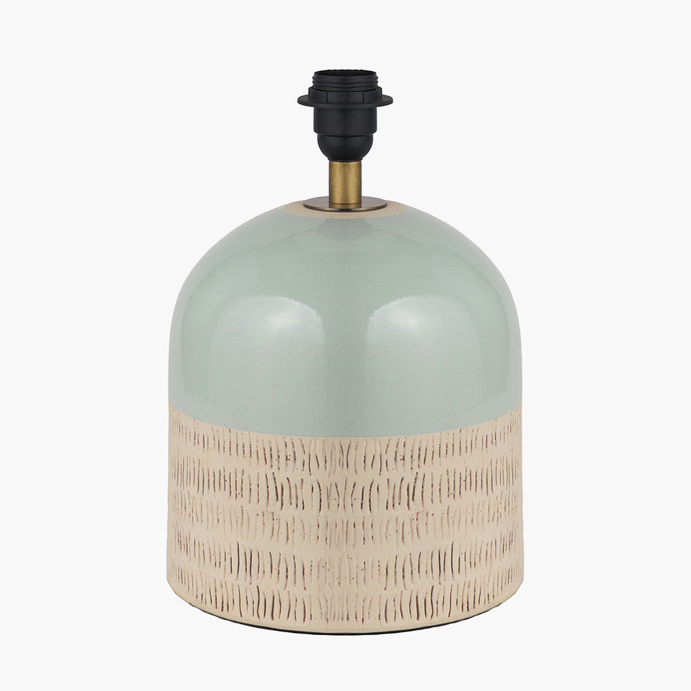 Lotta Duck Egg and Natural Stoneware Table Lamp Base
