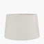 Vulcan Textured Volcanic Effect Grey Small Stoneware Table Lamp Base with Winston 30cm White Handloom Tapered Lampshade