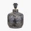 Vulcan Textured Volcanic Effect Grey Small Stoneware Table Lamp Base with Harry 30cm Ivory Cotton Mix Cylinder Lampshade