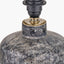 Vulcan Textured Volcanic Effect Grey Small Stoneware Table Lamp Base with Coast 30cm Cream Calico Tapered Lampshade