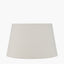 Vulcan Textured Volcanic Effect Grey Small Stoneware Table Lamp Base with Coast 30cm Cream Calico Tapered Lampshade