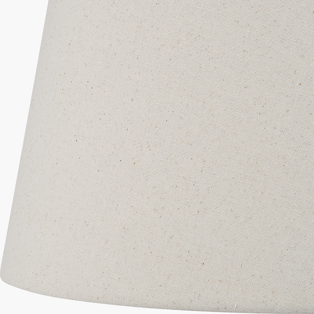 Vulcan Textured Volcanic Effect Grey Small Stoneware Table Lamp Base with Coast 30cm Cream Calico Tapered Lampshade