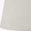 Vulcan Textured Volcanic Effect Grey Small Stoneware Table Lamp Base with Coast 30cm Cream Calico Tapered Lampshade