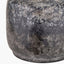 Vulcan Textured Volcanic Effect Grey Small Stoneware Table Lamp Base with Lino 25cm White Self Lined Linen Cylinder Lampshade